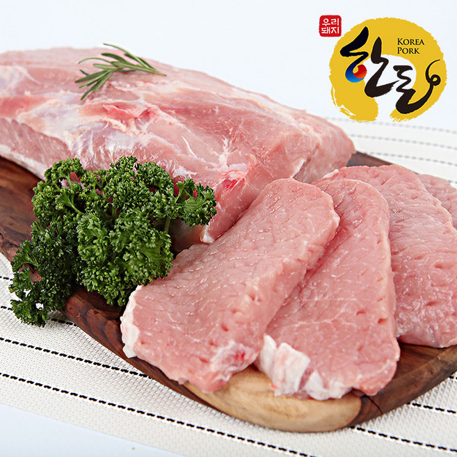 한돈 냉장 등심 500g 4팩 2kg, 4개
