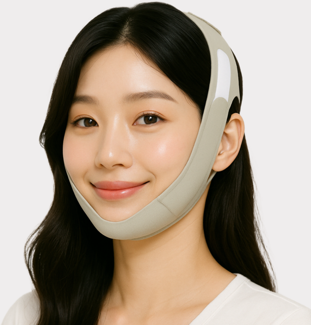 리아므크 수면 리프팅밴드 얼굴 V라인, 올리브그린