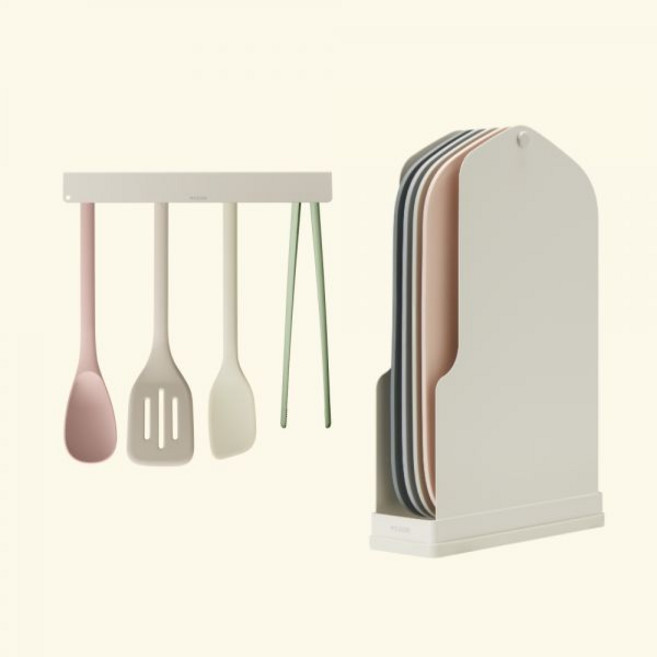 모도리 깔끔도마세트+마그넷 조리도구 세트2color, TPU 소1p+TPU 중2p+거치대, 손이 가요 세트, 그레이 컬러