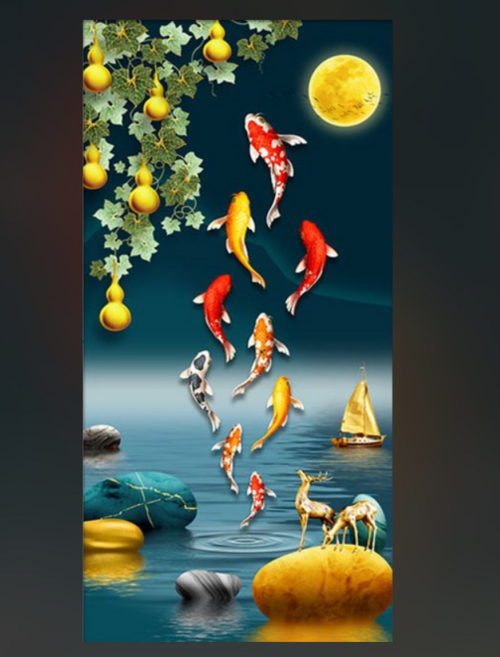 화려하게 피어난 모란꽃 부자되는 보석십자수 집에서하는 취미 프레임리스 십자수50X90, 1개, WWW009