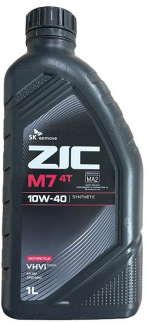 ZIC M7 4T 10W40 1L 오토바이엔진오일, 1개, ZIC M7 4T 10W40_1L(4행정) @