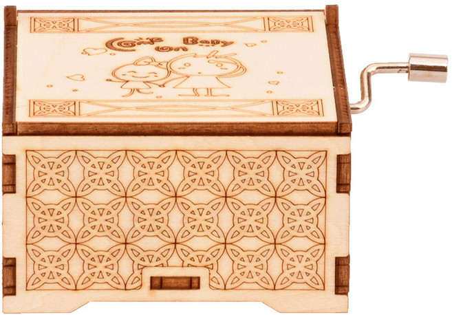 움직이는 자장가 크리스마스 우드 수동 제작 하우스 뮤직박스 diy 피아노 오르골 만들기, 03.보석함 오르골