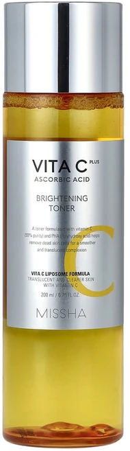 미샤 비타 C 플러스 아스코르브산 브라이트닝 토너 200ml(6.76fl oz), MSH52516, 1개 - 쿠팡