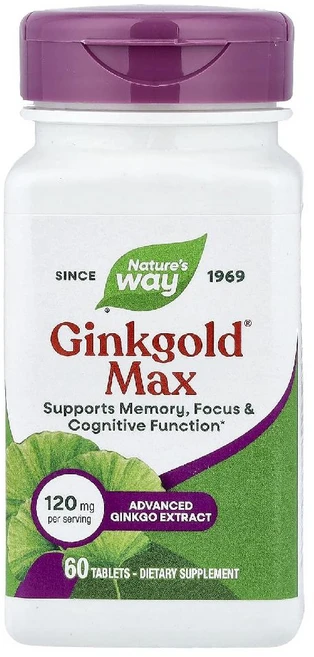 Nature's Way Ginkgold® 맥스 120mg 60정 Way (네이처스 웨이), Nature's Way, Ginkgold 맥스, 120, 1개 - 쿠팡
