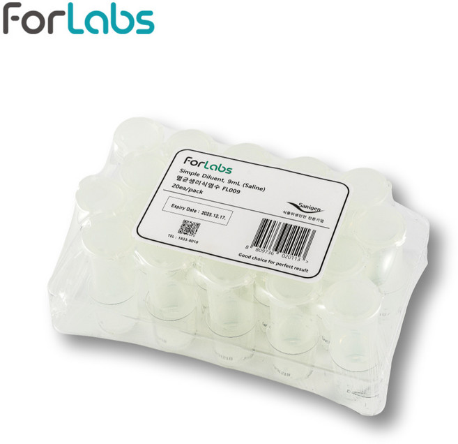 ForLabs 멸균희석액 생리식염수 9ml*20개, 1세트