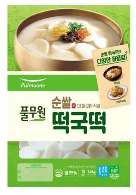 풀무원 순쌀 떡국떡, 6개, 1.5kg