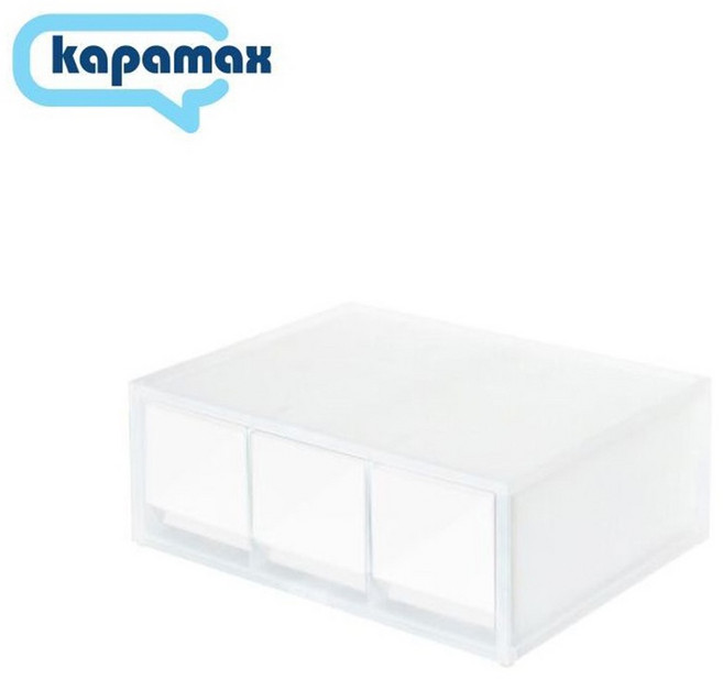 KAPAMAX 2-WAY多功能三層收納盒 居家收納好幫手 多用途展示架 雙向開合設計 耐用材質, 白