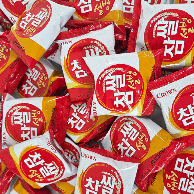 크라운 참쌀설병 대용량 개별포장 쌀과자, 120개, 9g