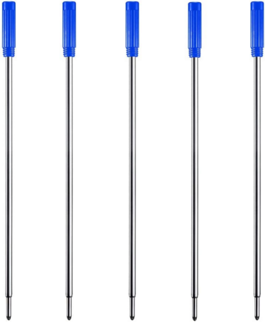 크로마 독일잉크 유성 리필심 크로스볼펜 호환 크로스스타일 116mm 5개, 파랑