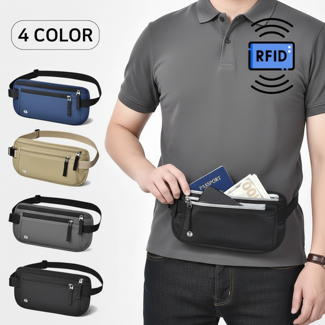 하우모어 여행 도난방지 RFID차단 가방 힙색