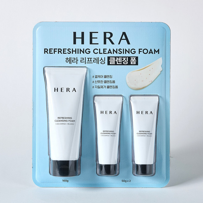 헤라 리프레싱 클렌징폼 160g + 50g X 2 코스트코 멜라솔브, 1개, 260g