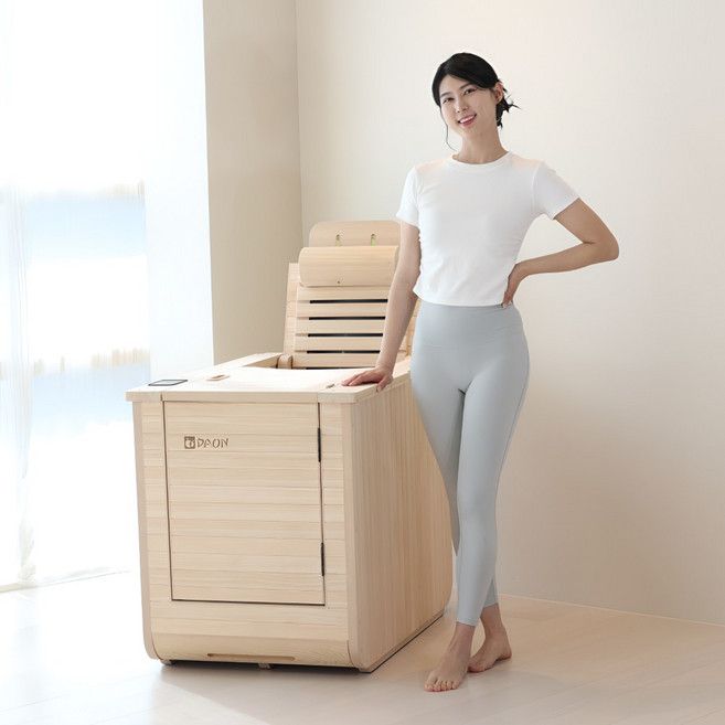 다온 리턴 반신욕기 편백나무 건식 11면 입체 온열 본사 직배송, 편백(100%), 화이트, 리턴반신욕기