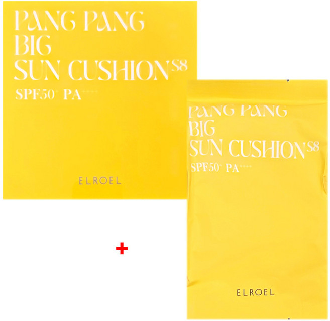 엘로엘 팡팡 빅 선쿠션 S8 25g + 리필 세트 SPF50+ PA++++, 1개