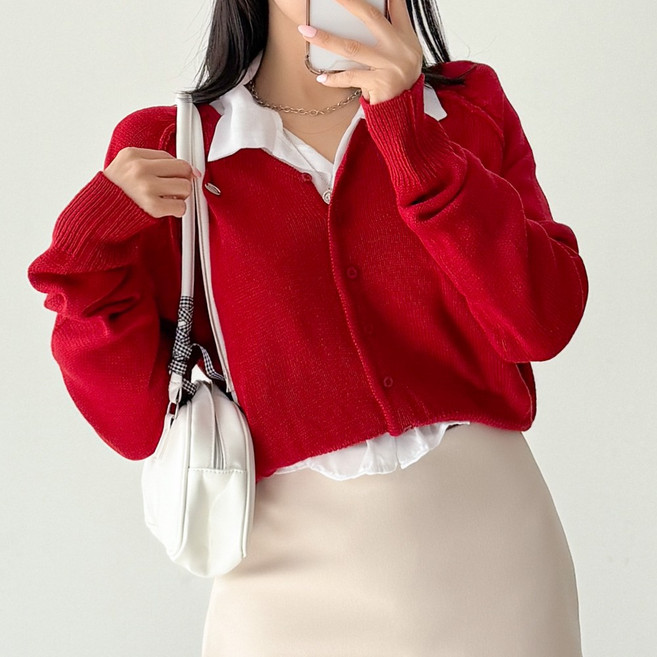 글램디브 뷰러머 크롭 시스루블라우스 AA0831