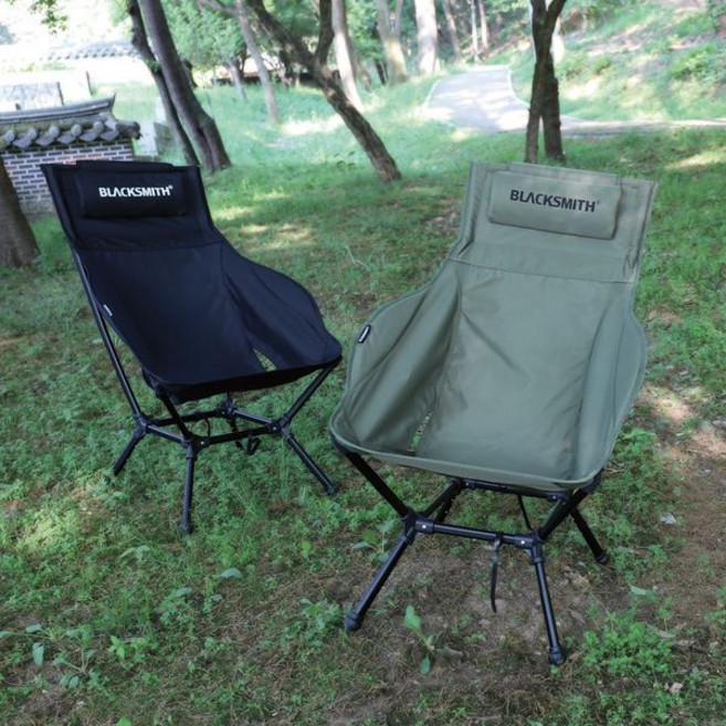 블랙스미스에어펌프 와이드 국민체어, 1개, 카키