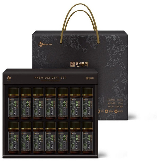 코스트코 CJ 한뿌리 흑삼 아르기닌 흑마늘 타우린 복분자 배합, 4세트, 1.4L