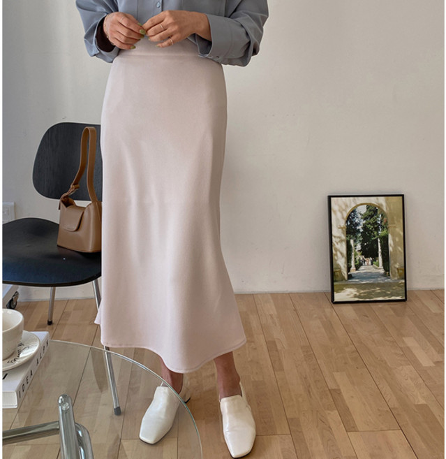 마이쏭 여성 롱치마 여리여리 날씬핏 오피스룩 롱치마 인어공주머메이드롱스커트