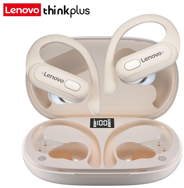 레노버 XT60 블루투스이어폰 무선이어폰 스포츠 방수 조정가능 귀걸이형, 화이트