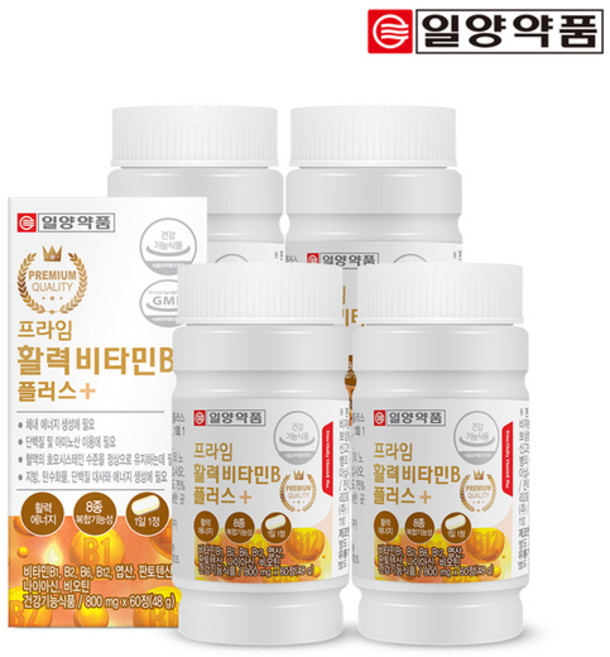 일양약품 프라임 활력 비타민B 플러스 48g, 60정, 4개