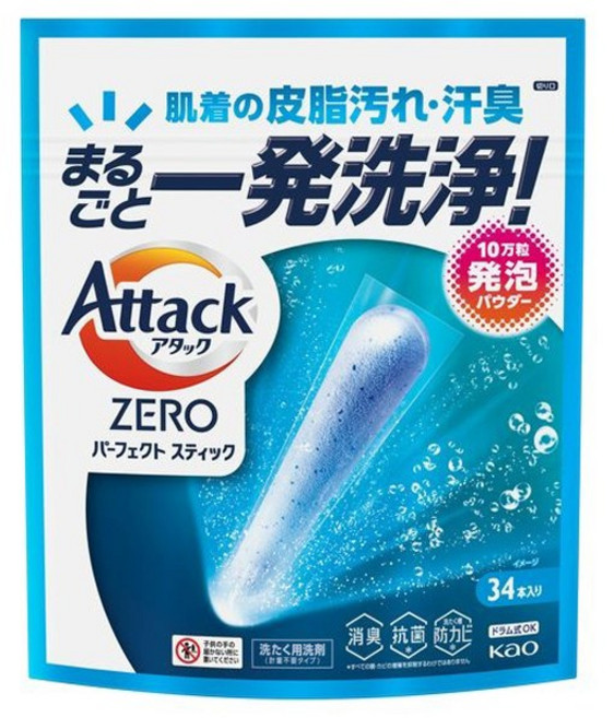 Kao 花王 Attack Zero洗衣棒, 1包, 34入