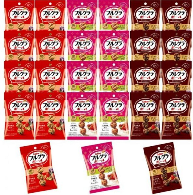 그래놀라 맛보기 세트칼비 풀그라 볼 3종풀그라 볼아몬드 초콜릿베리 밀크 120일 이상 x3 세트 총 9개, 총 24개