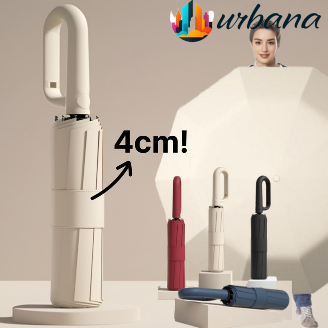 어바나 25년 최신형 국내유일 4cm 초대형 가벼운 튼튼한 자외선차단 원터치 접이식 양우산 카라비너 암막 양우산 골프 등산 3단 자동 고리 양우산