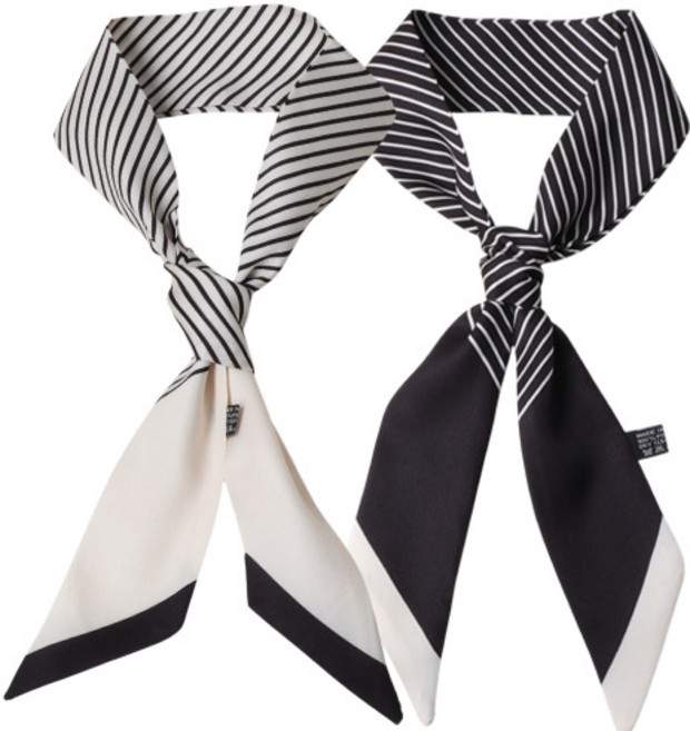 디아픽 타이 슬림 스카프 스트라이프 세트