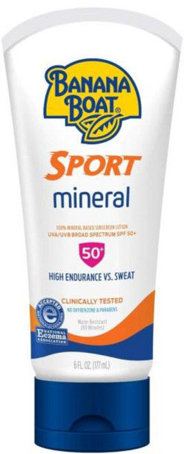Banana Boat 스포츠 미네랄 선크림 SPF 50+ 177ml, 1개