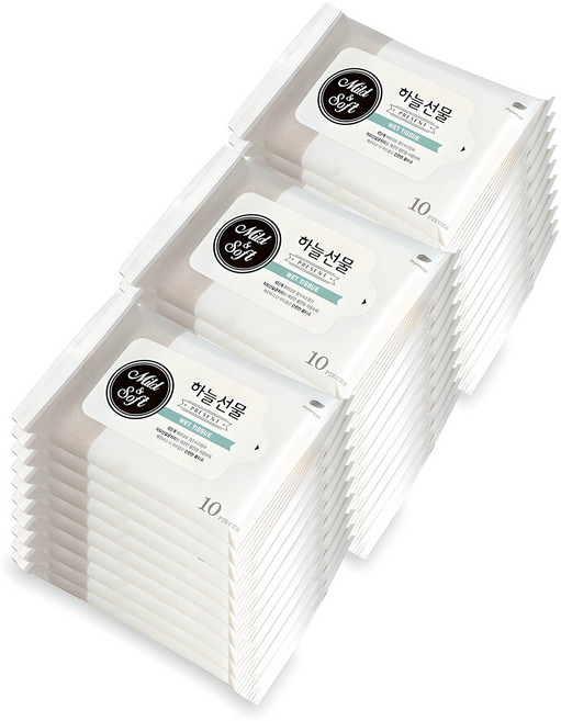 하늘선물 물티슈 휴대형, 30개, 10개입