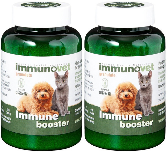 이뮤노벳 과립형2병- 강아지 고양이 지방종 종양 영양제 항암 유선종양 면역증강 보조제 면역, 2개