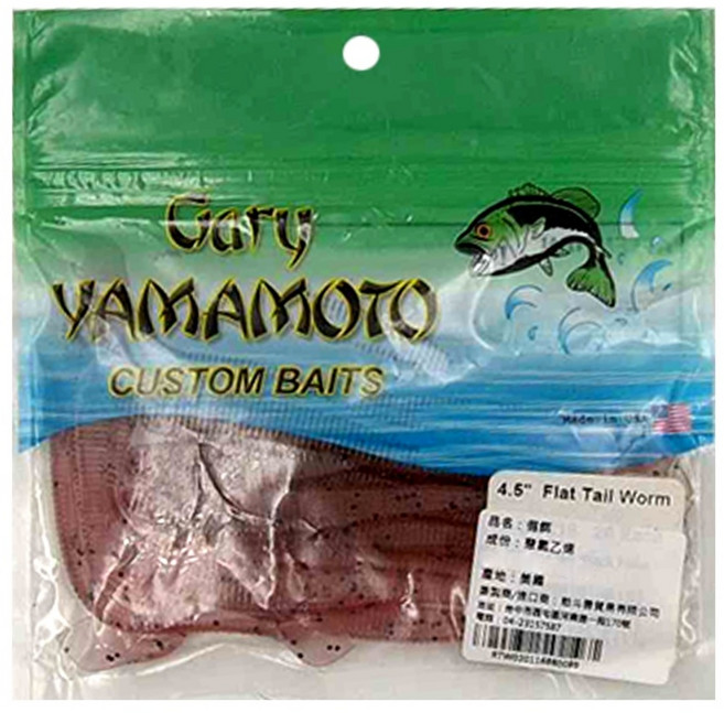 Gary YAMAMOTO 4.5吋扁尾軟蟲, 香檳色, 1包