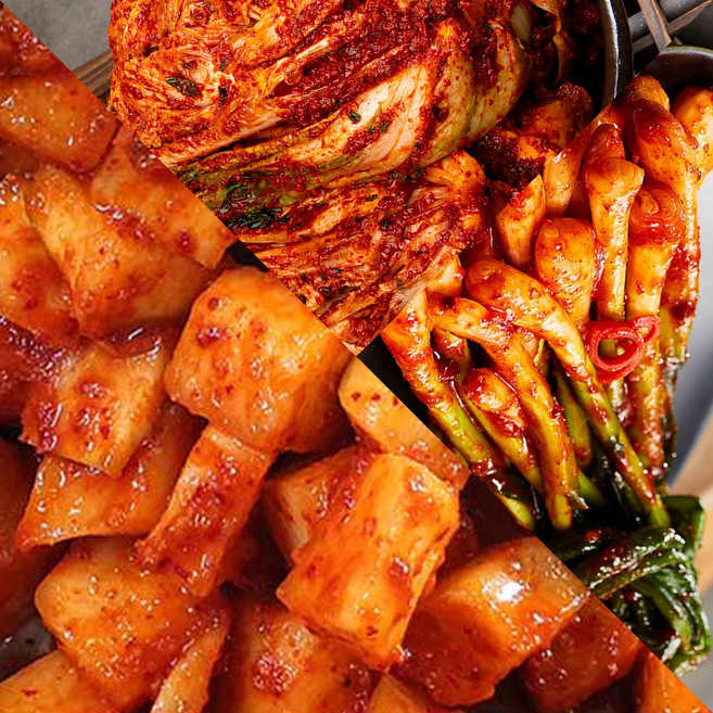자연락 남도김치 대통령상수상 국내산 포기혼합김치세트 (포기2kg+깍두기2kg+파1kg), 1개, 4kg