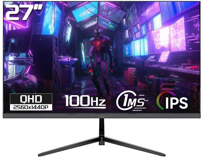 27인치 게임용 모니터 QHD 2K 100Hz평면 2k 180Hz UHD 4k 160Hz IPS 패널, 2560*1440 100Hz, 70cm