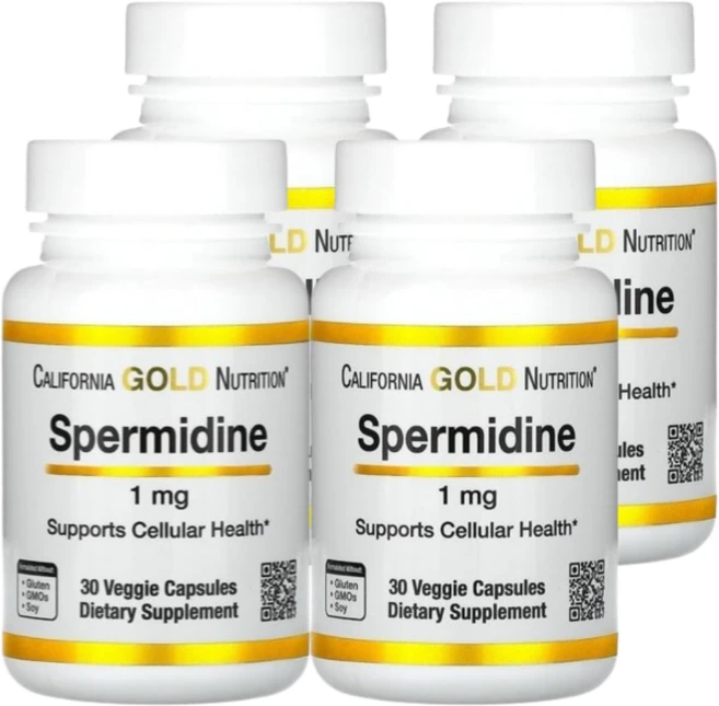 캘리포니아 골드 스퍼미딘 스페르미딘 1mg, 4개, 30정 - 쿠팡
