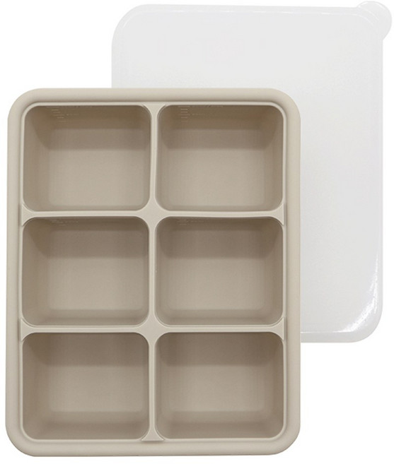 프로미스 이중밀폐 실리콘 이유식 큐브 6구, 360ml, 밀크티, 1개