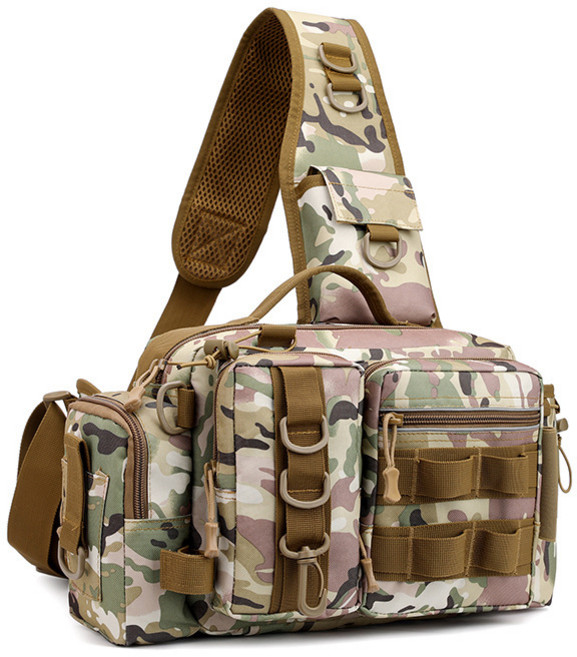 베베어스 루어 낚시 가방 보조가방 슬링백 수납 크로스백 멀티가방 낚시용품, 브라운미채