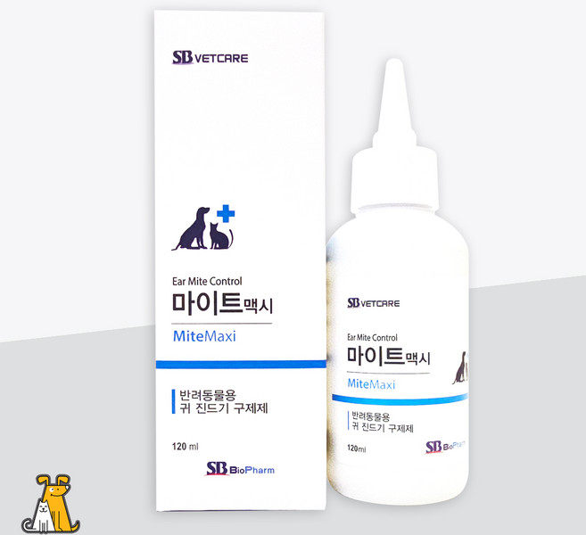 )오늘출발( 마이트맥시 120ml 강아지 고양이 외이염 저자극 귀세정제 귀청소 귀관리, 1개