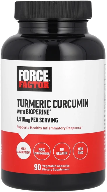 새해 첫좋은선물 Force Factor BioPerine® 함유 강황 커큐민 베지 캡슐 90정 제대로 할인합니다, ForceFactorBioPerine함유강황커큐민베지캡, 1개 - 쿠팡
