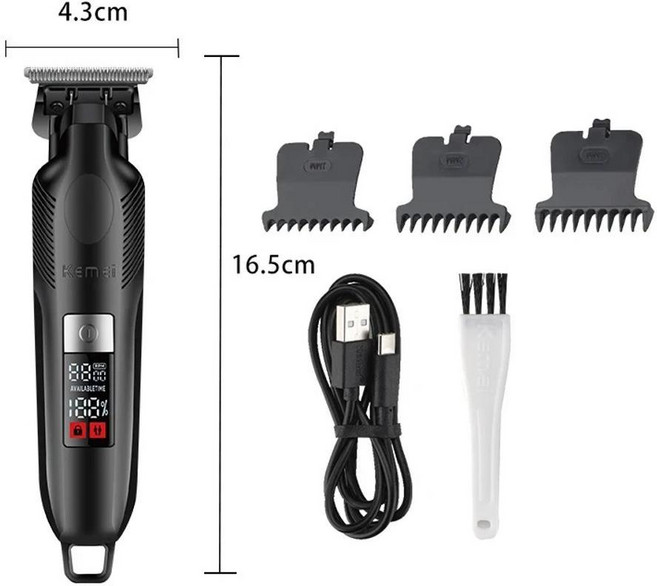 갭 무선 헤어 트리머 전문 클리퍼 마무리 이발 기계 그루밍, 2) no box, 1개