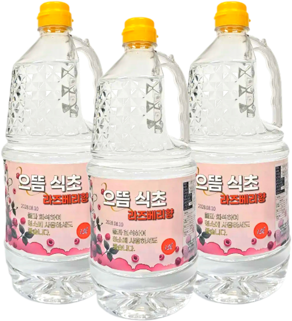 으뜸 청소용 식초 라즈베리향, 3개, 1.5L