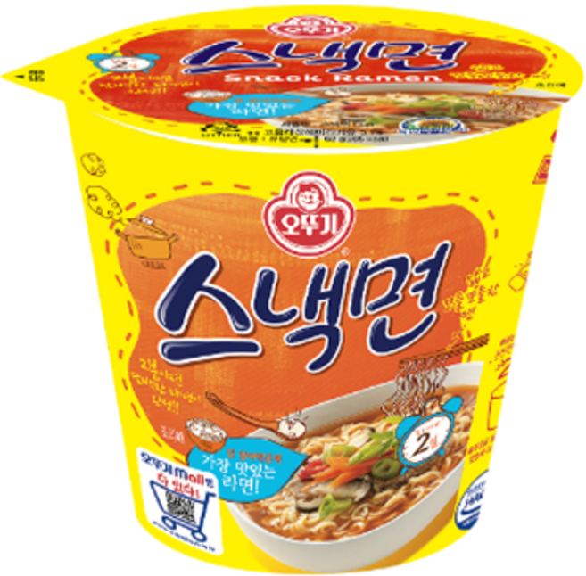 오뚜기 스낵면 컵라면 62g, 9개