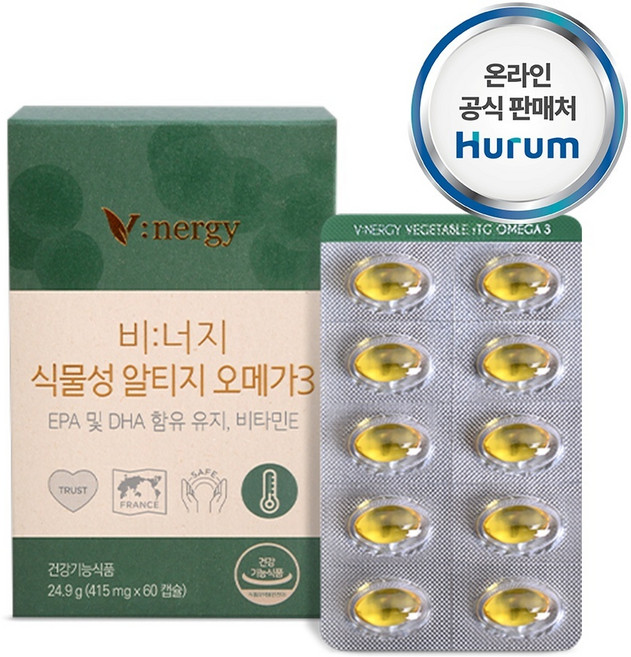 식물성 알티지 오메가3 60캡슐 오메가쓰리 오매가쓰리 눈영양제, 1개