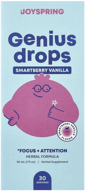 새해 첫좋은선물 JoySpring Genius Drops 집중력 + 어텐션 스마트베리 바닐라 30ml(1fl oz) 제대로 할인합니다, JoySpringGeniusDrops집중력어텐션스마트베, 30ml - 쿠팡