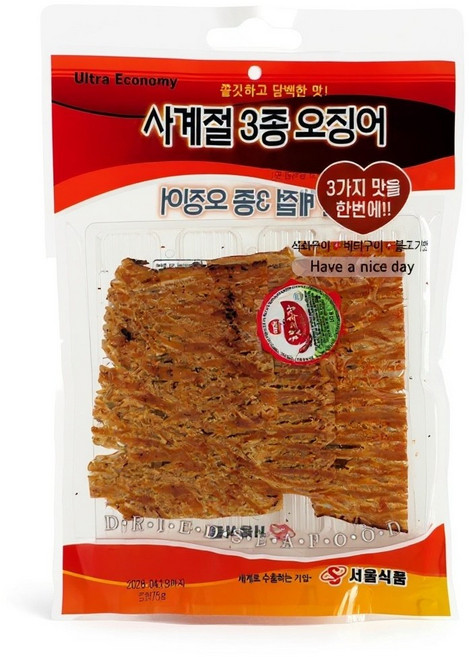 서울식품 사계절 3종오징어 [대용량] 버터 불고기 황토구이, 70g, 10개