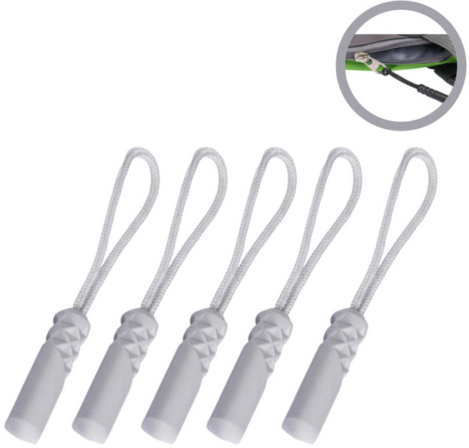 울퍼 형형색색 다용도 지퍼 고리 손잡이 끈, 그레이, 1개