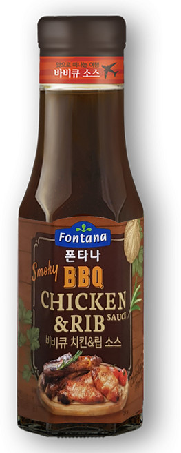 폰타나 스모키 비비큐 치킨 앤 립 소스, 285g, 8개