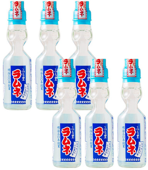 후루사토 사이토 라무네 탄산음료, 6개, 200ml