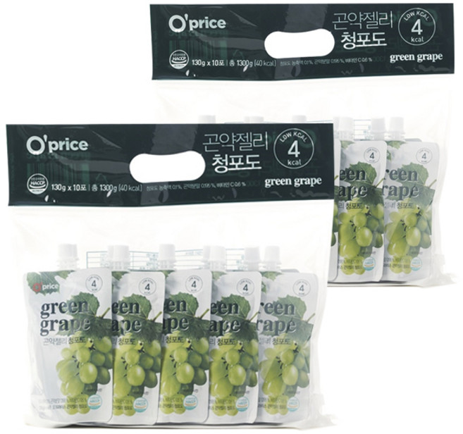 오프라이스 곤약젤리 청포도, 20개, 130g
