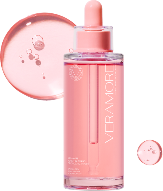 베라모어 포어 타이트닝 300샷 모공 축소 앰플 스피큘 피지연화 결개선 탄력세럼 수분앰플 히알루론산 진정에센스 시카앰플 얼굴에센스 리들샷 타입, 1개, 50ml