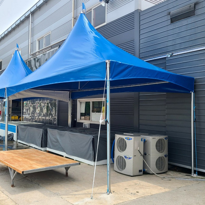 (주)한국캐노피 몽골천막 2.5m x 5m 몽골텐트 행사천막 고정천막 행사용천막, 2.5mx5m   알루미늄골조+쫄탑민자 벽면